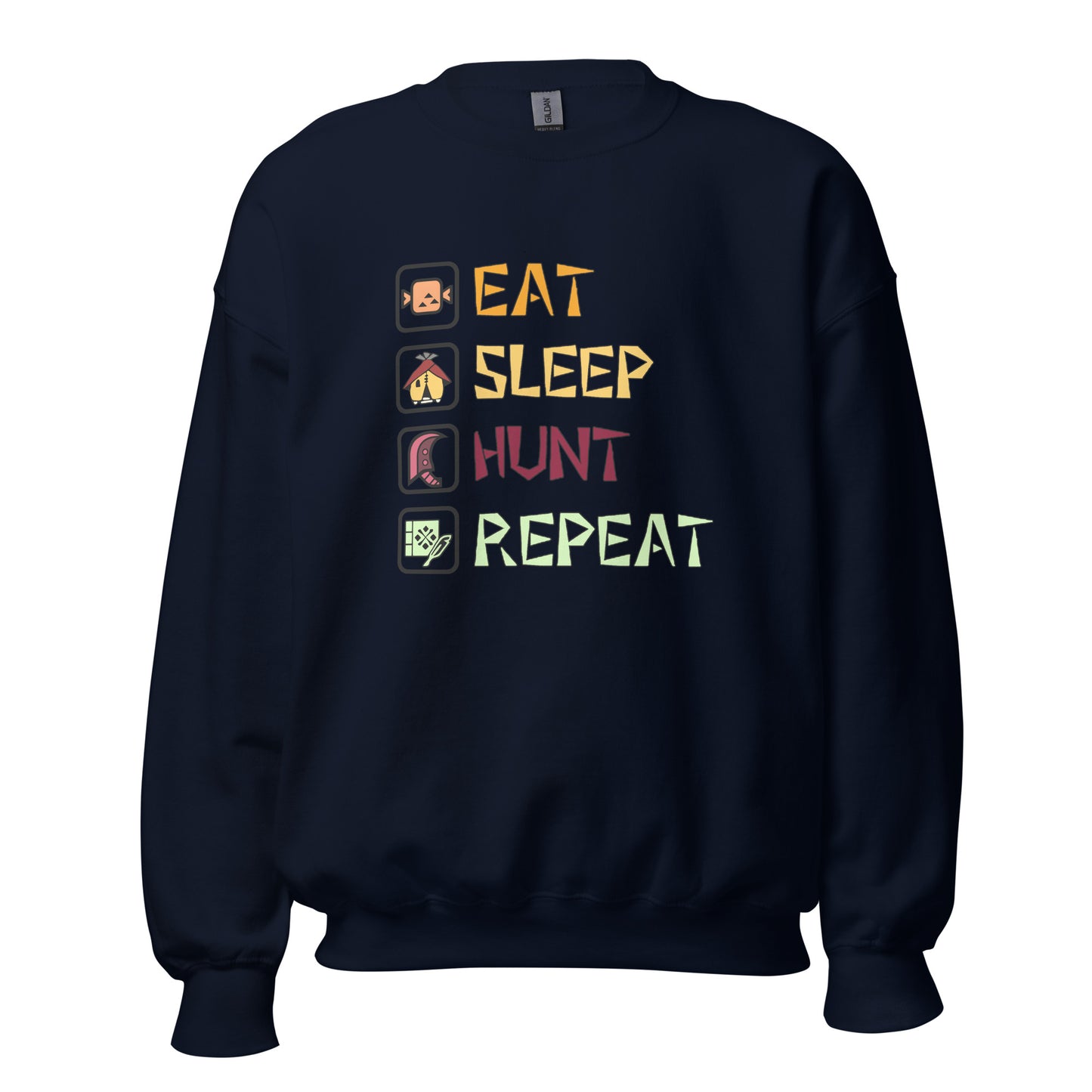 MHWs Eat-Sleep-Hunt-Repeat Sweatshirt | Unisex Classic