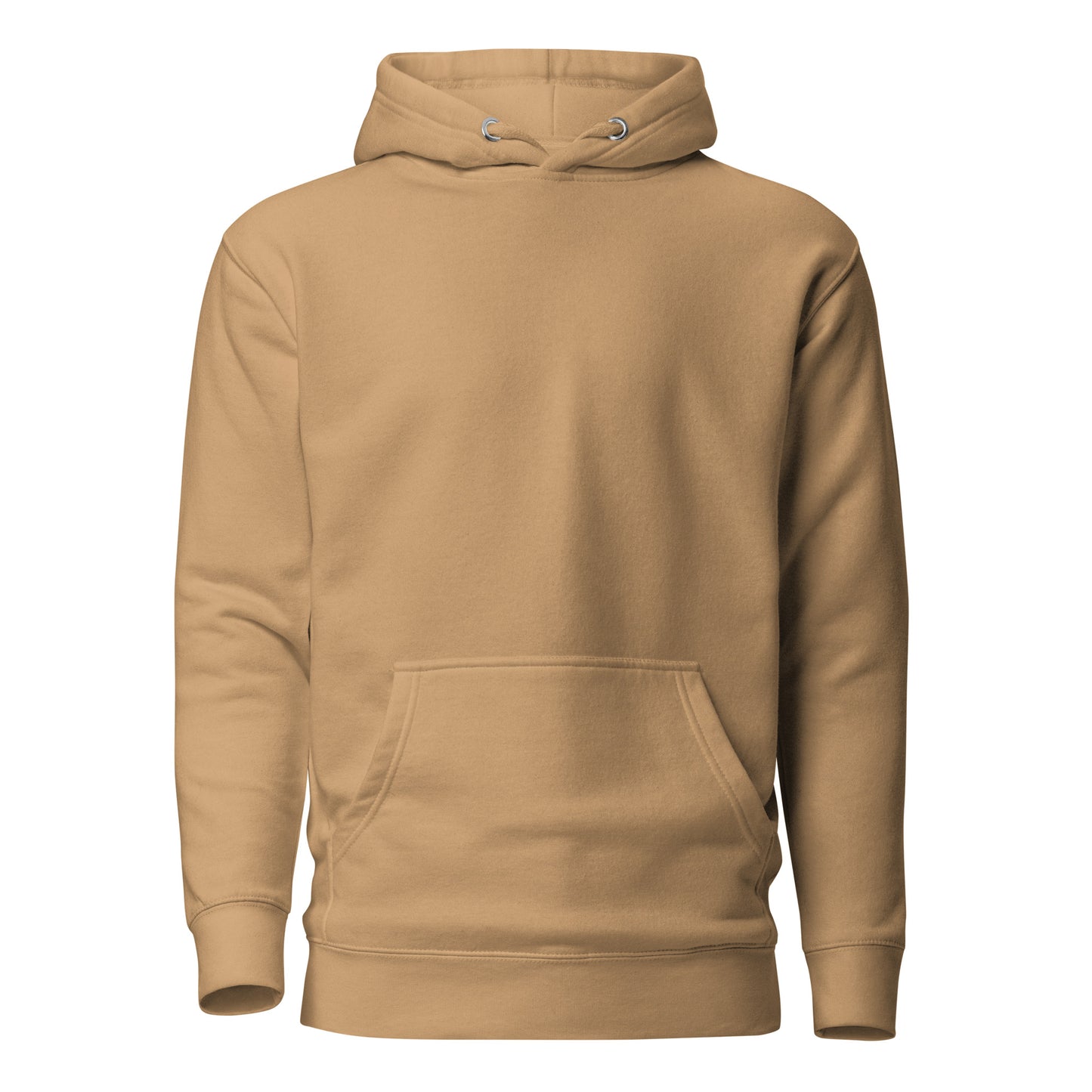 Front view of the Khaki Nine Sols Balance Hoodie Yin Yang Presence with clean front and no visible print
