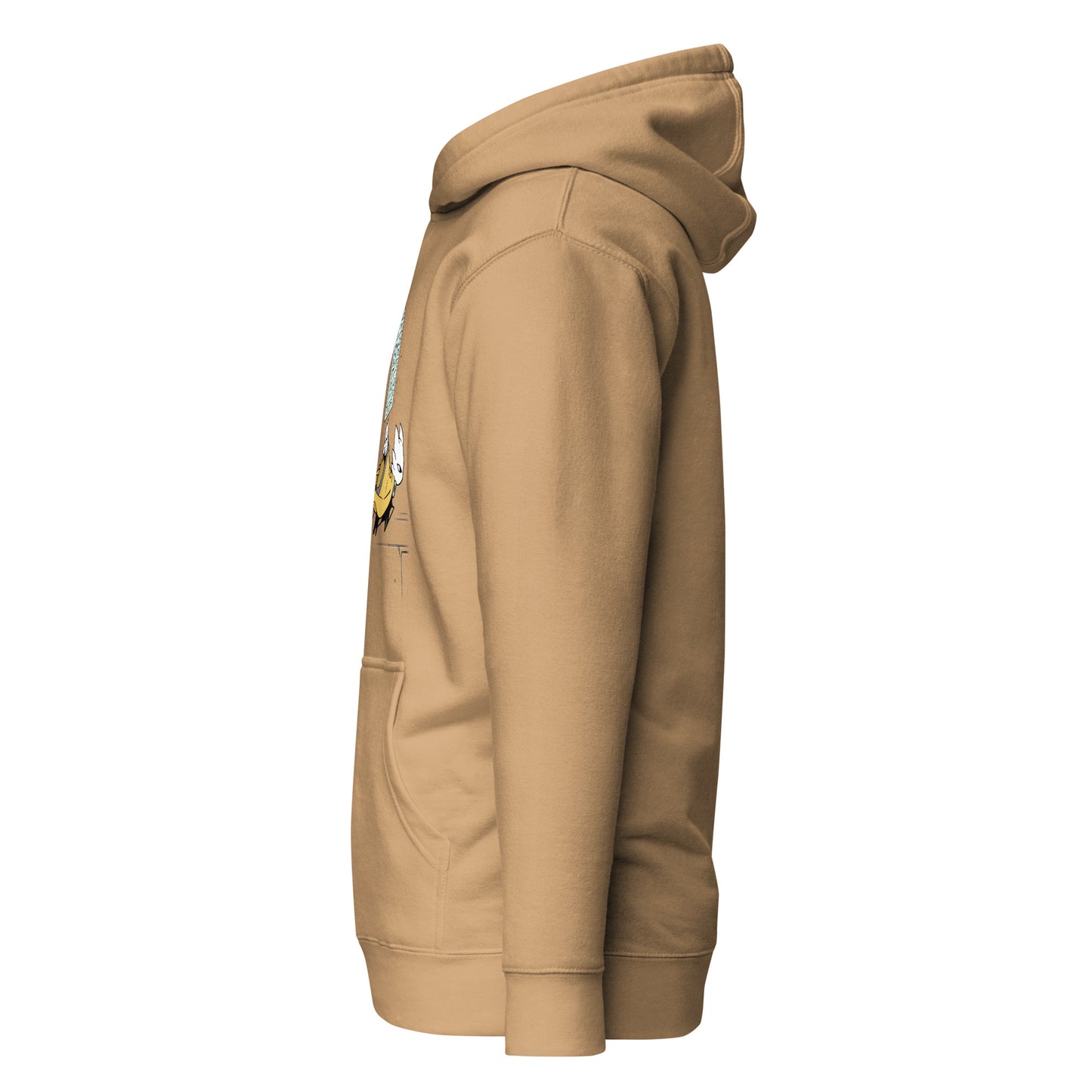 Left side view of the Nine Sols Motion Hoodie Seal Momentum with partial front design visible along the side