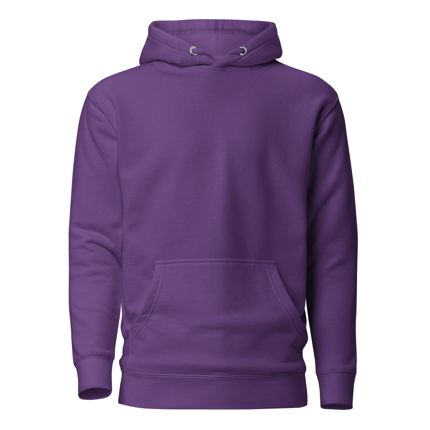 Front view of the purple Nine Sols Balance Hoodie Yin Yang Presence with clean front and no visible print