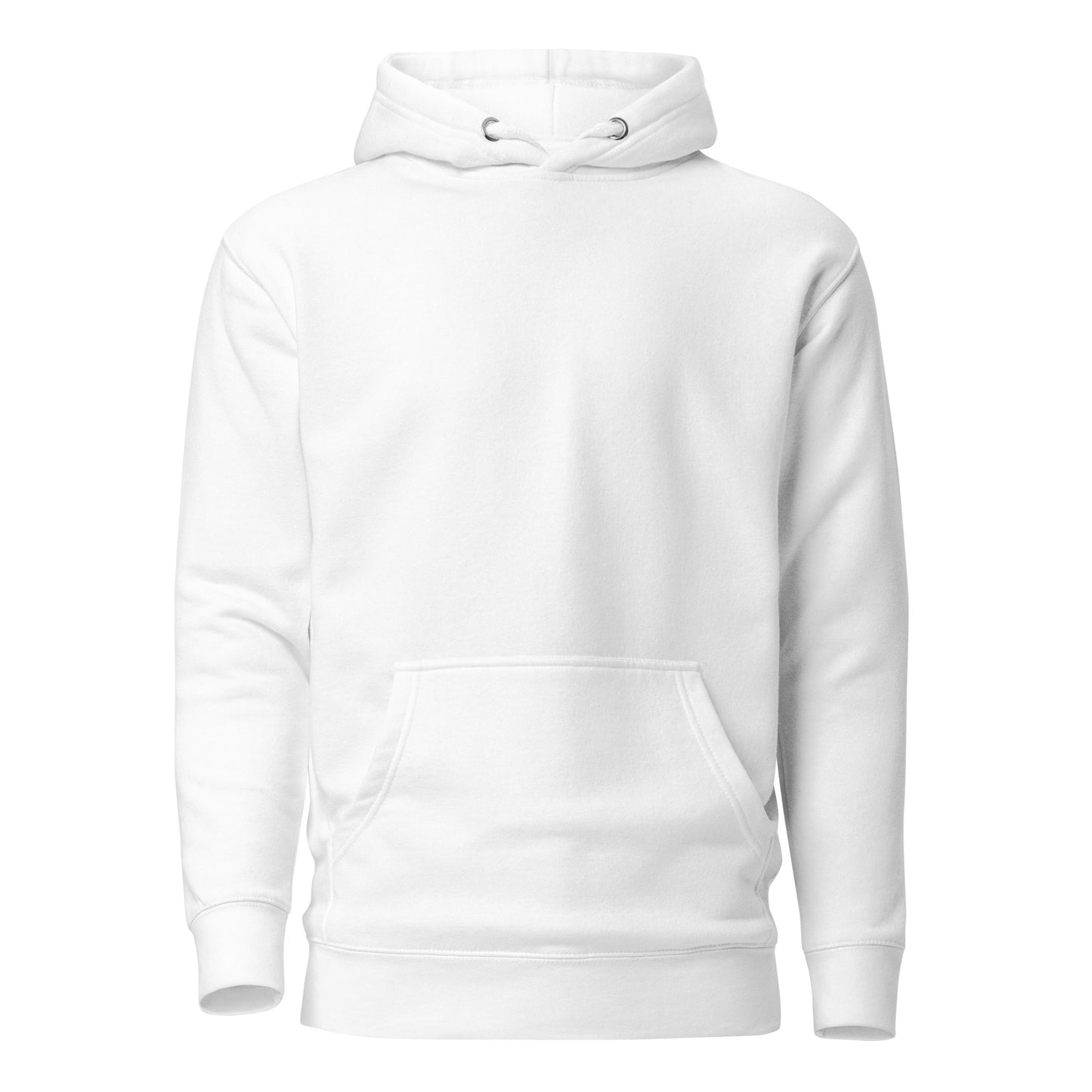 Front view of the White Nine Sols Butterfly Hoodie Golden Echo Presence with clean front and no visible print