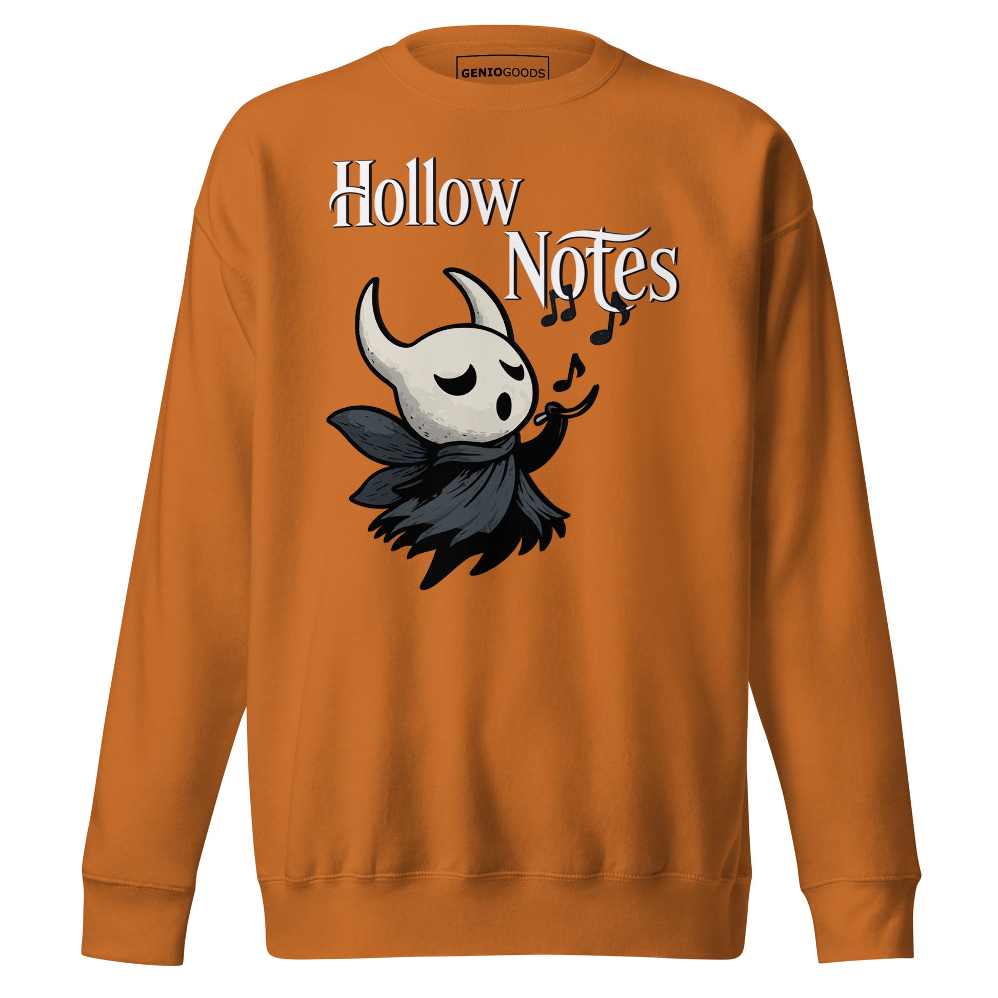Hollow notes sweatshirt cute minimalist musical fan art – fan-made gamer merch by GenioGoods