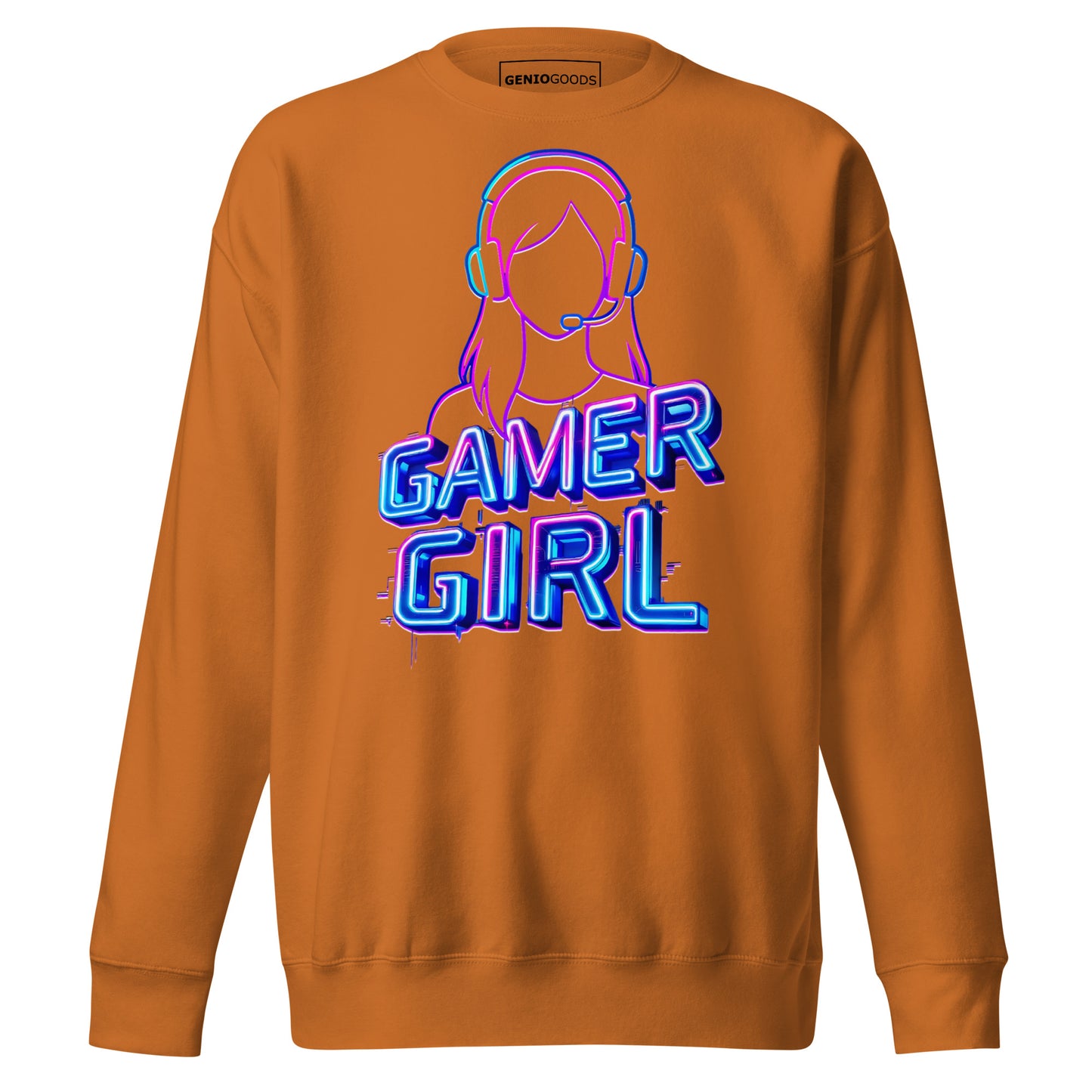 Gamer girl sweatshirt neon gaming aesthetic – original gamer merch by GenioGoods