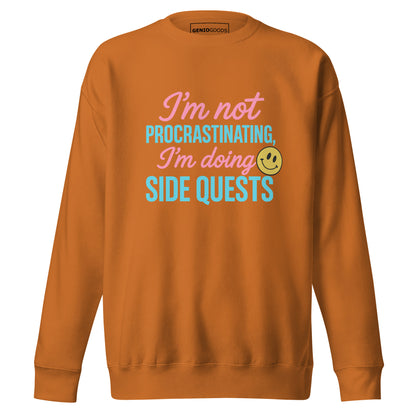 Side Quests Sweatshirt Funny Gamer Humor Cozy Fit – original gamer merch by GenioGoods