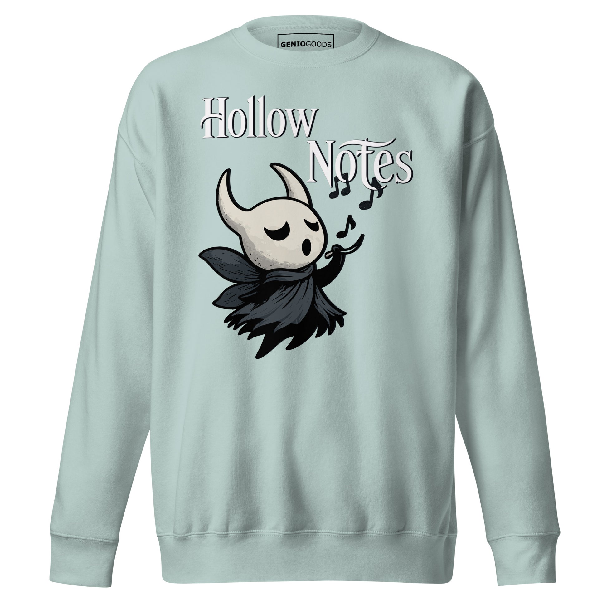 Hollow notes sweatshirt cute minimalist musical fan art – fan-made gamer merch by GenioGoods