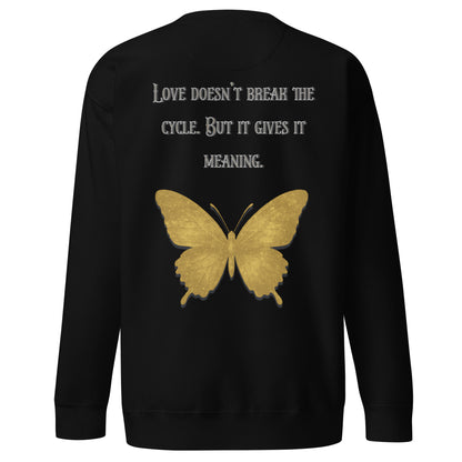 Clair Obscur Sweatshirt – Love Gives the Cycle Meaning – fan-made gamer merch by GenioGoods