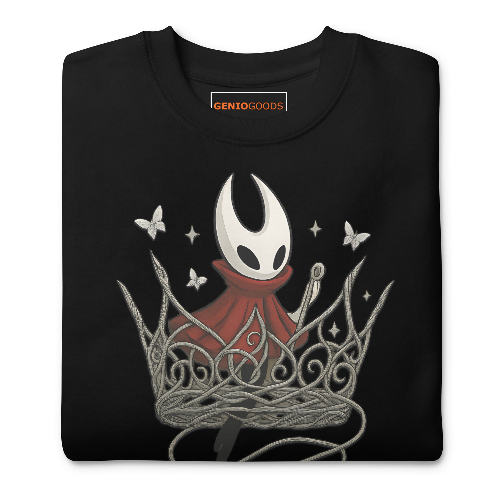 Crowned by Song Sweatshirt – Silksong Hornet Fan Tribute – fan-made gamer merch by GenioGoods