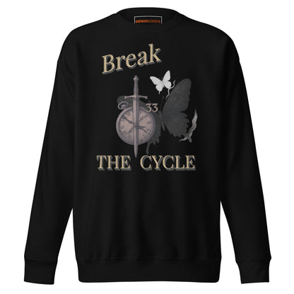 Break the Cycle Sweatshirt – Symbol of Rebirth | Clair Obscur 33 – fan-made gamer merch by GenioGoods