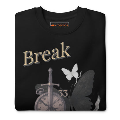 Break the Cycle Sweatshirt – Symbol of Rebirth | Clair Obscur 33 – fan-made gamer merch by GenioGoods
