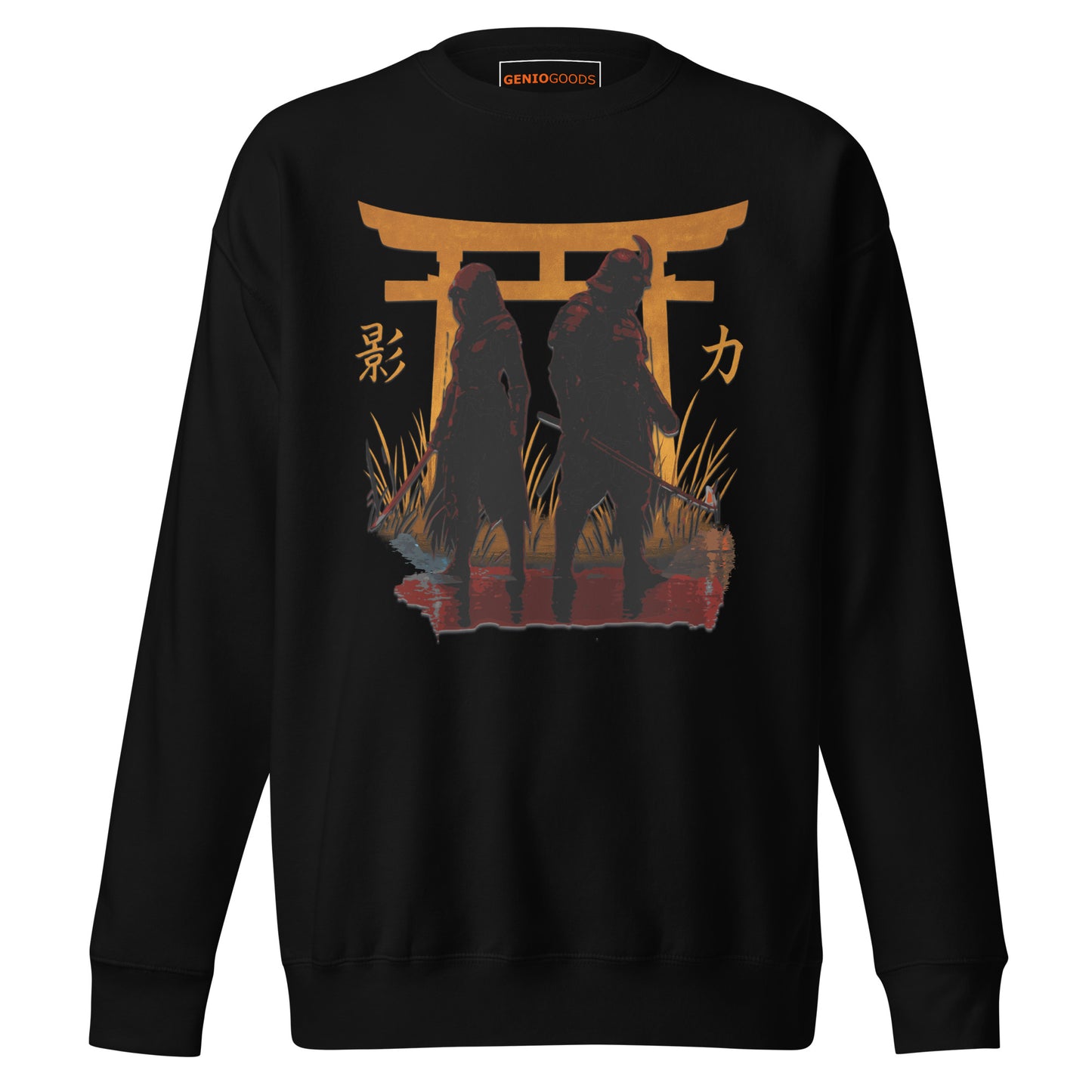 Shadow Balance Sweatshirt – Samurai x Assassin | AC Shadows – fan-made gamer merch by GenioGoods