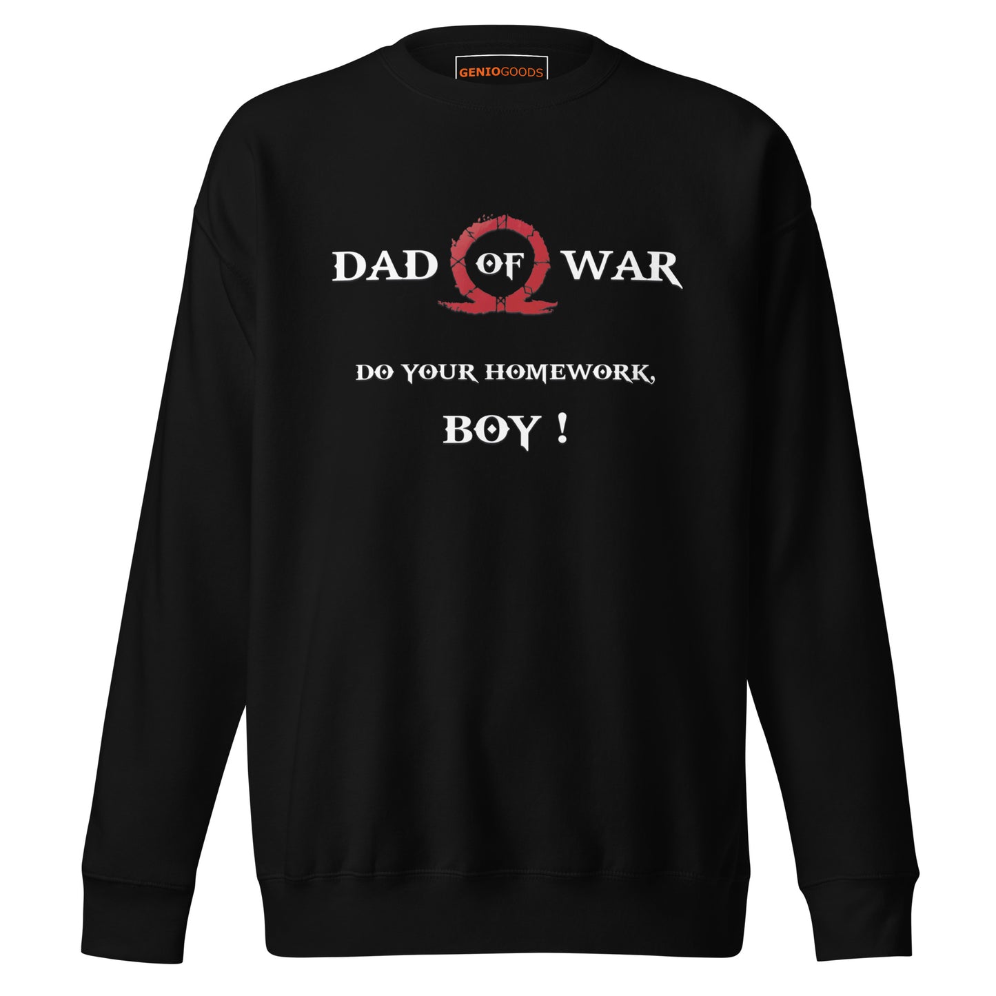 Dad of War Sweatshirt – Funny Gamer Father Tribute – fan-made gamer merch by GenioGoods