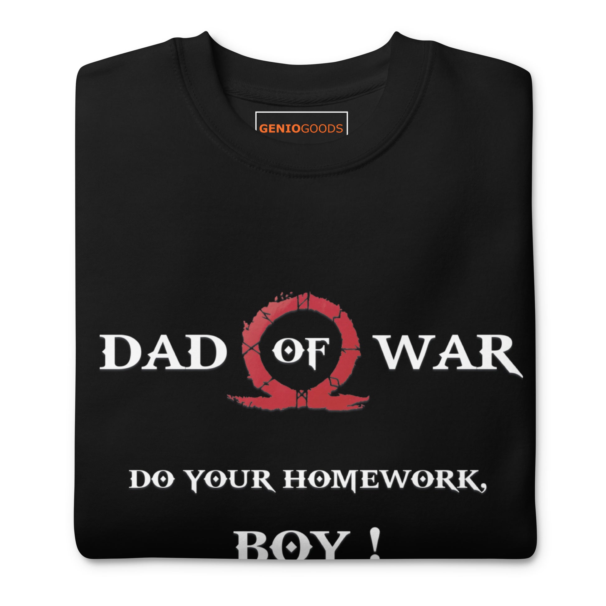 Dad of War Sweatshirt – Funny Gamer Father Tribute – fan-made gamer merch by GenioGoods