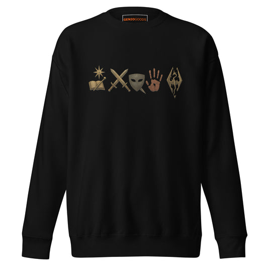 Elder Scrolls Guild Symbols Sweatshirt – Legacy Edition – fan-made gamer merch by GenioGoods