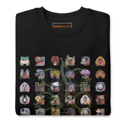 Monster Hunter Wilds Sweatshirt – Quest Complete Design – fan-made gamer merch by GenioGoods