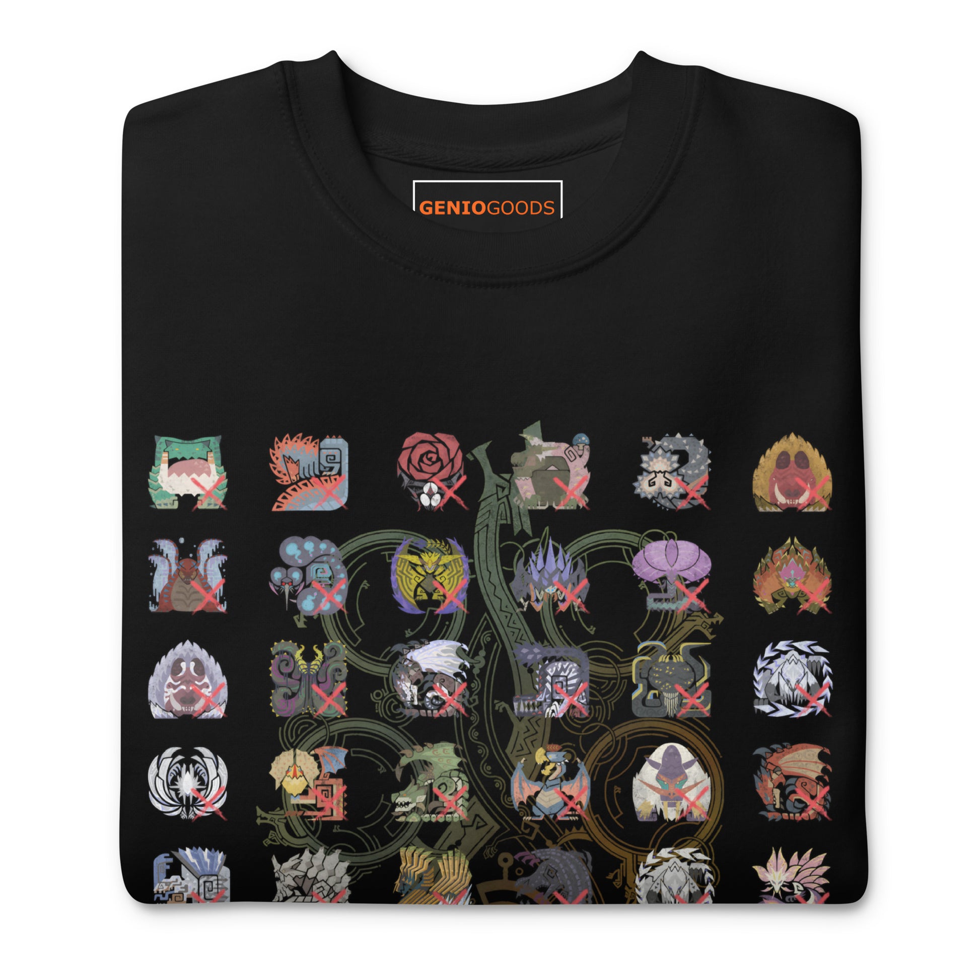 Monster Hunter Wilds Double Sided Hoodie – Legacy Print – fan-made gamer merch by GenioGoods