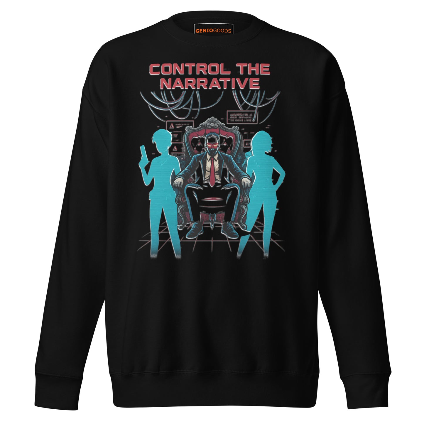 Split Fiction Control the Narrative Sweatshirt – Glitch Mind – fan-made gamer merch by GenioGoods
