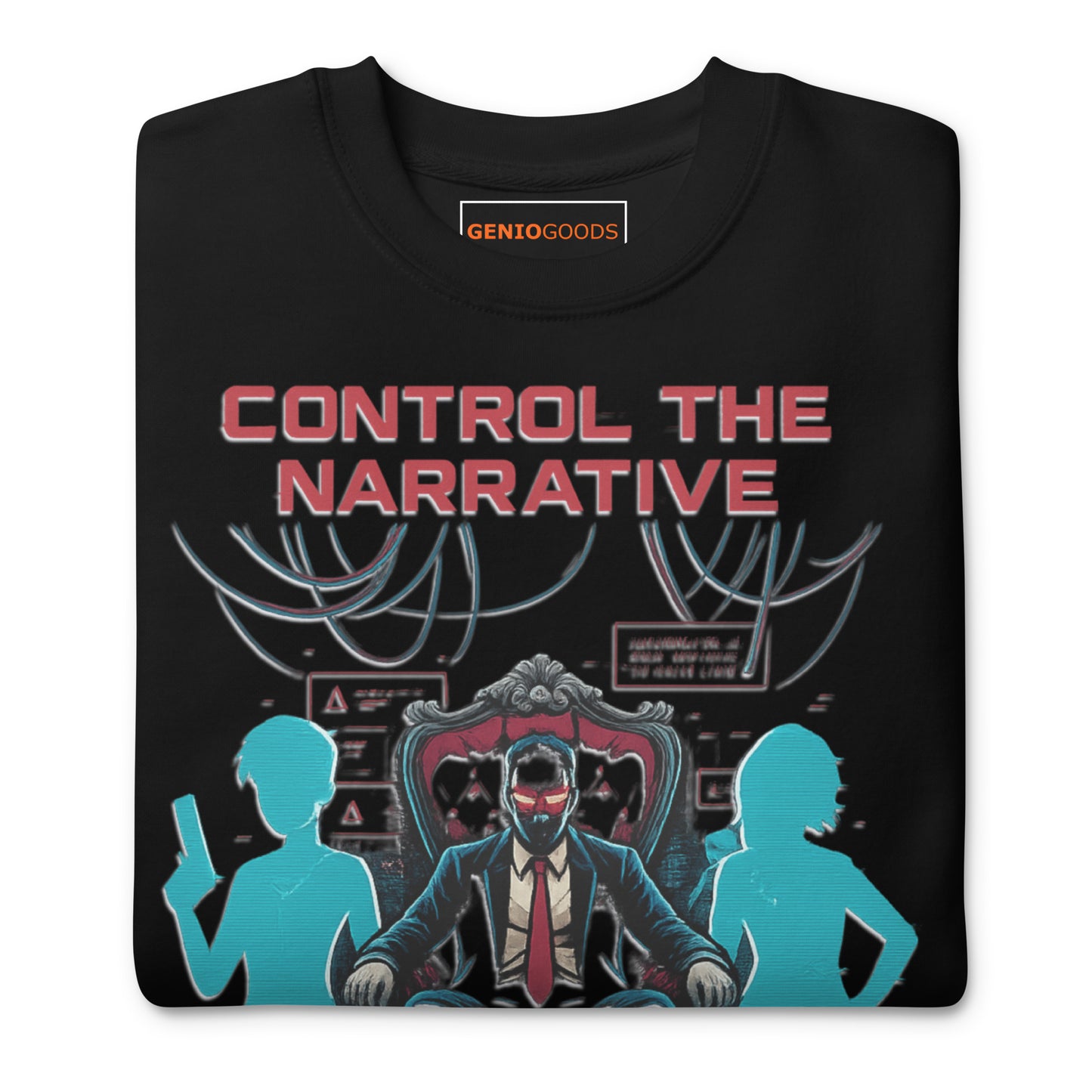 Split Fiction Control the Narrative Sweatshirt – Glitch Mind – fan-made gamer merch by GenioGoods