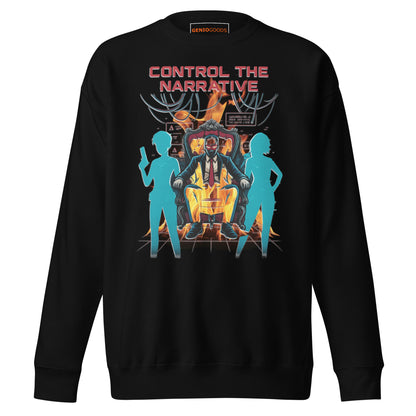 Split Fiction Fire Sweatshirt – Control the Narrative Edition – fan-made gamer merch by GenioGoods