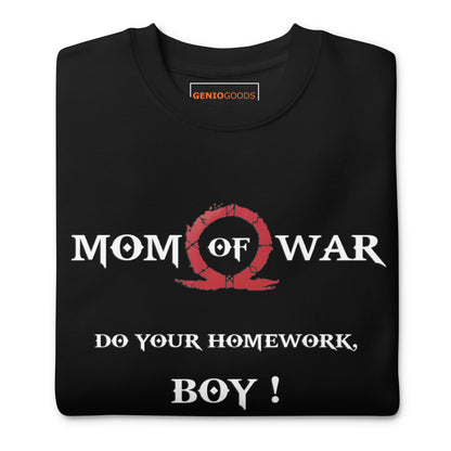 Mom of War Sweatshirt – Funny Gamer Gift for Moms – fan-made gamer merch by GenioGoods