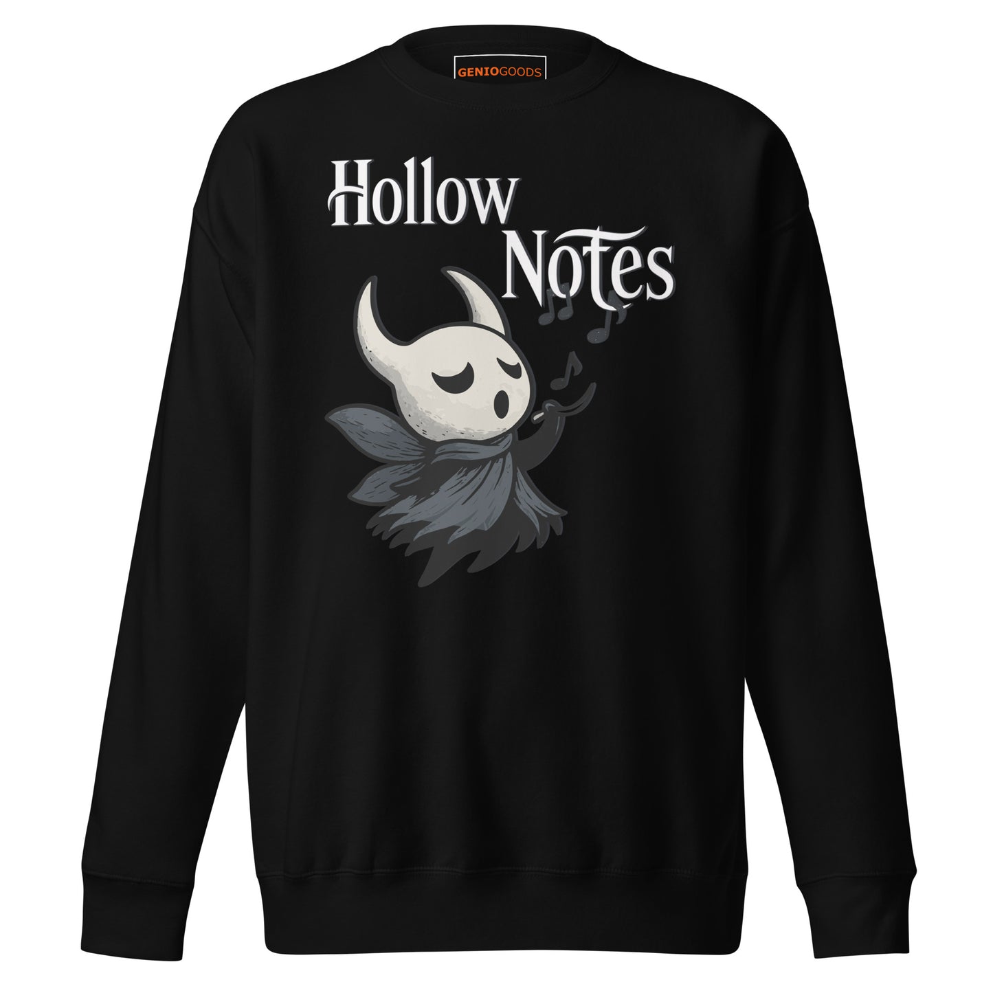 Hollow notes sweatshirt cute minimalist musical fan art – fan-made gamer merch by GenioGoods