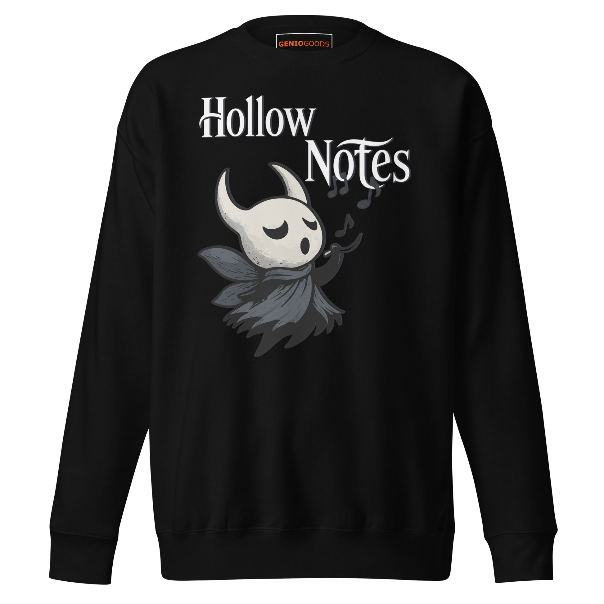 Hollow notes sweatshirt cute minimalist musical fan art – fan-made gamer merch by GenioGoods