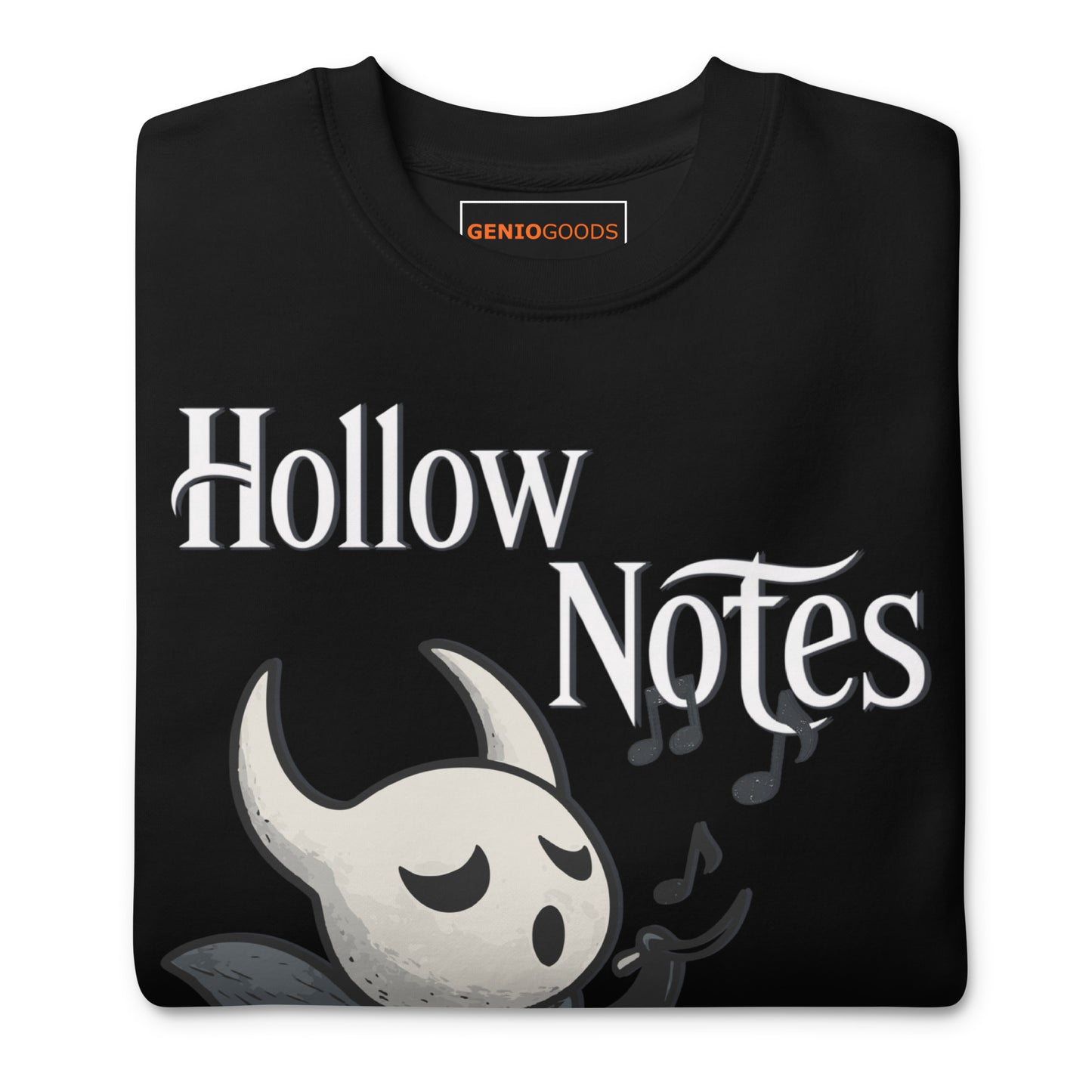 Hollow notes sweatshirt cute minimalist musical fan art – fan-made gamer merch by GenioGoods