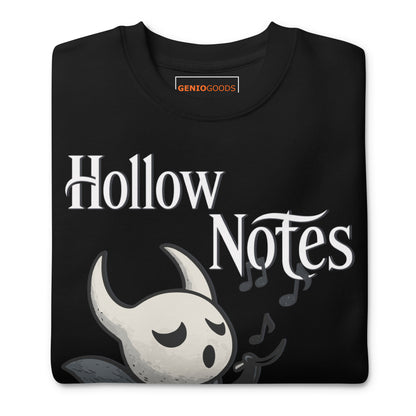 Hollow notes sweatshirt cute minimalist musical fan art – fan-made gamer merch by GenioGoods
