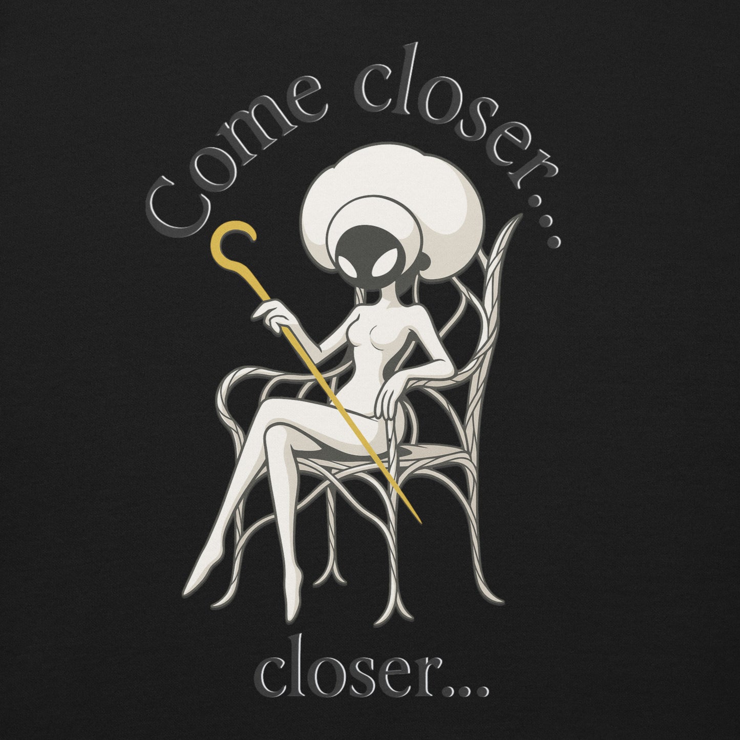 Hollow knight midwife sweatshirt dark lore fan art – fan-made gamer merch by GenioGoods