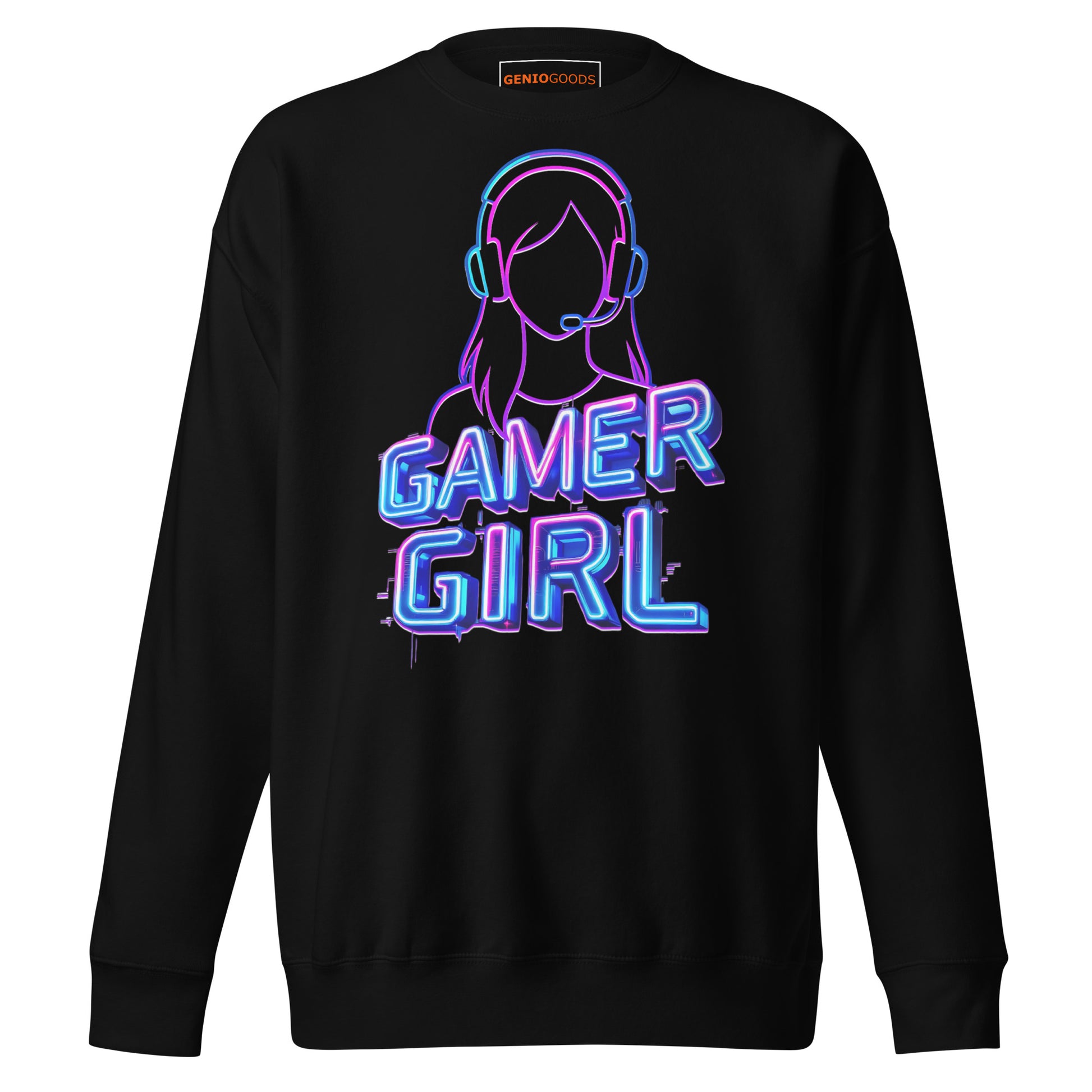 Gamer girl sweatshirt neon gaming aesthetic – original gamer merch by GenioGoods