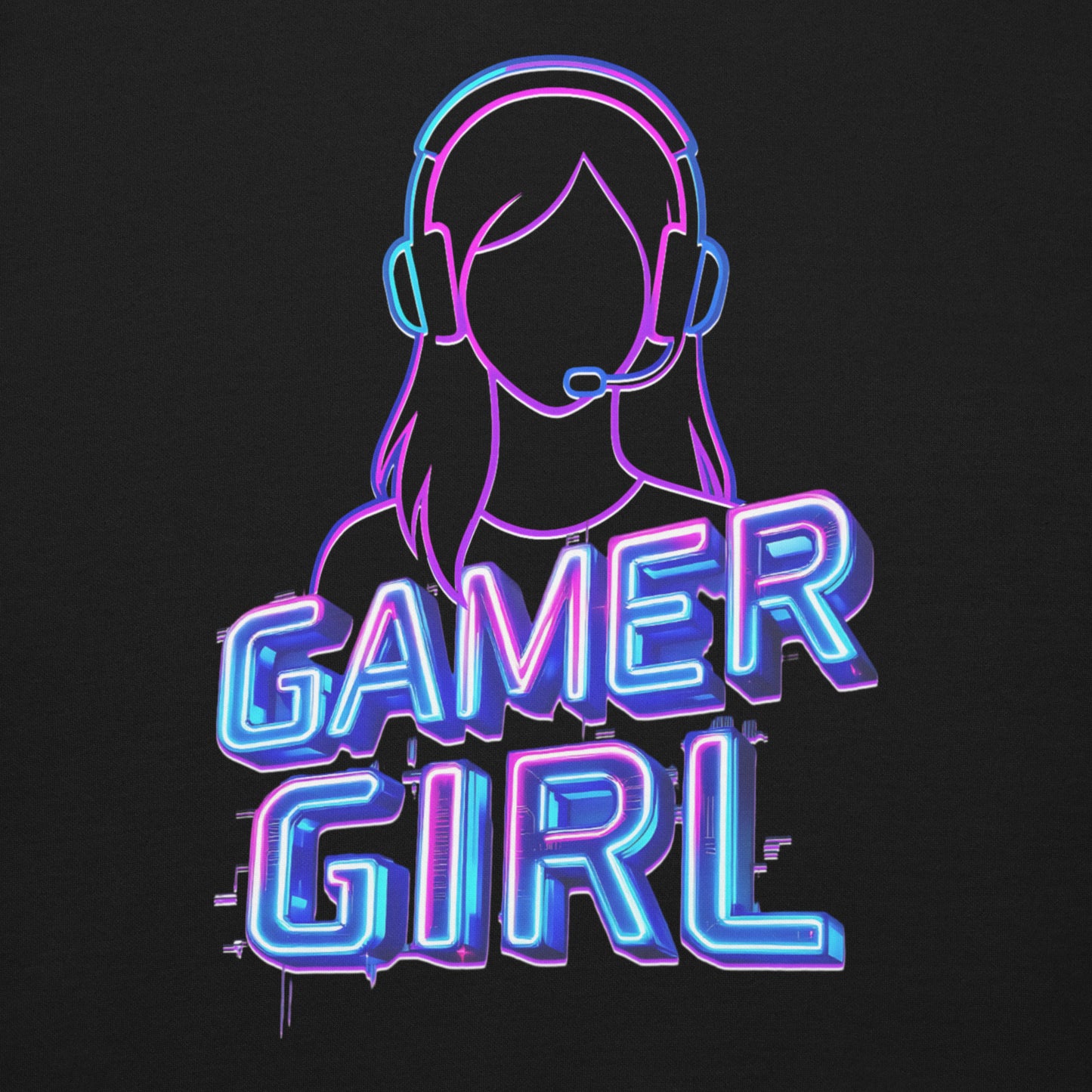 Gamer girl sweatshirt neon gaming aesthetic – original gamer merch by GenioGoods
