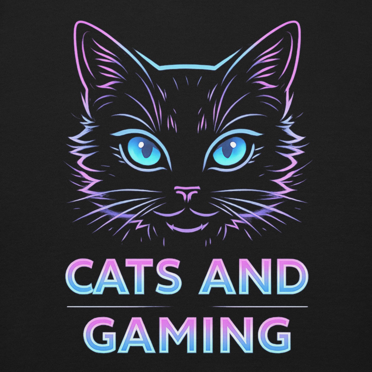 Cats and gaming sweatshirt neon gamer cat aesthetic – original gamer merch by GenioGoods
