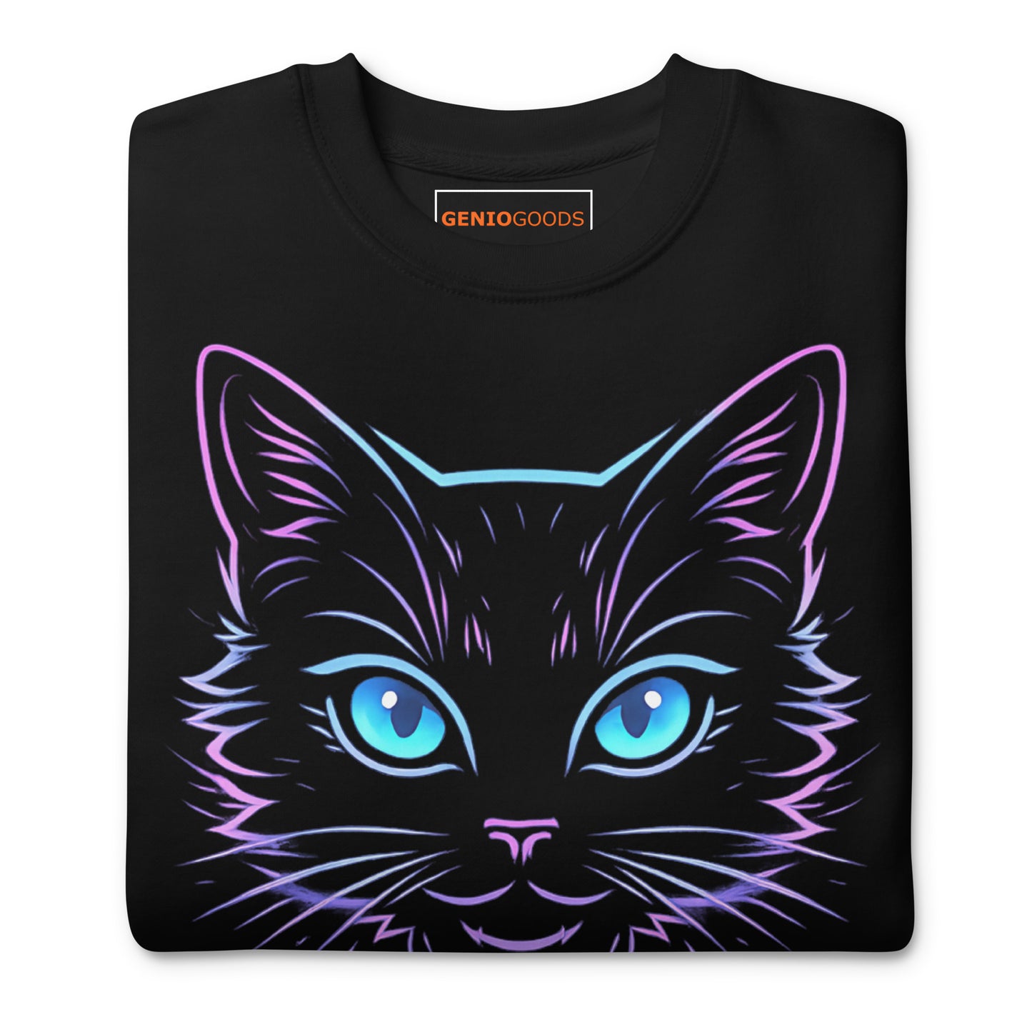 Cats and gaming sweatshirt neon gamer cat aesthetic – original gamer merch by GenioGoods