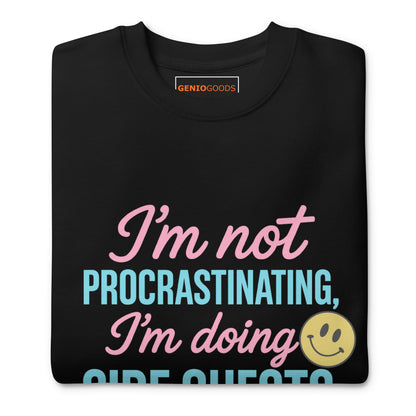 Side Quests Sweatshirt Funny Gamer Humor Cozy Fit – original gamer merch by GenioGoods