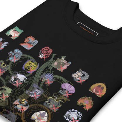 Monster Hunter Wilds Double Sided Hoodie – Legacy Print – fan-made gamer merch by GenioGoods