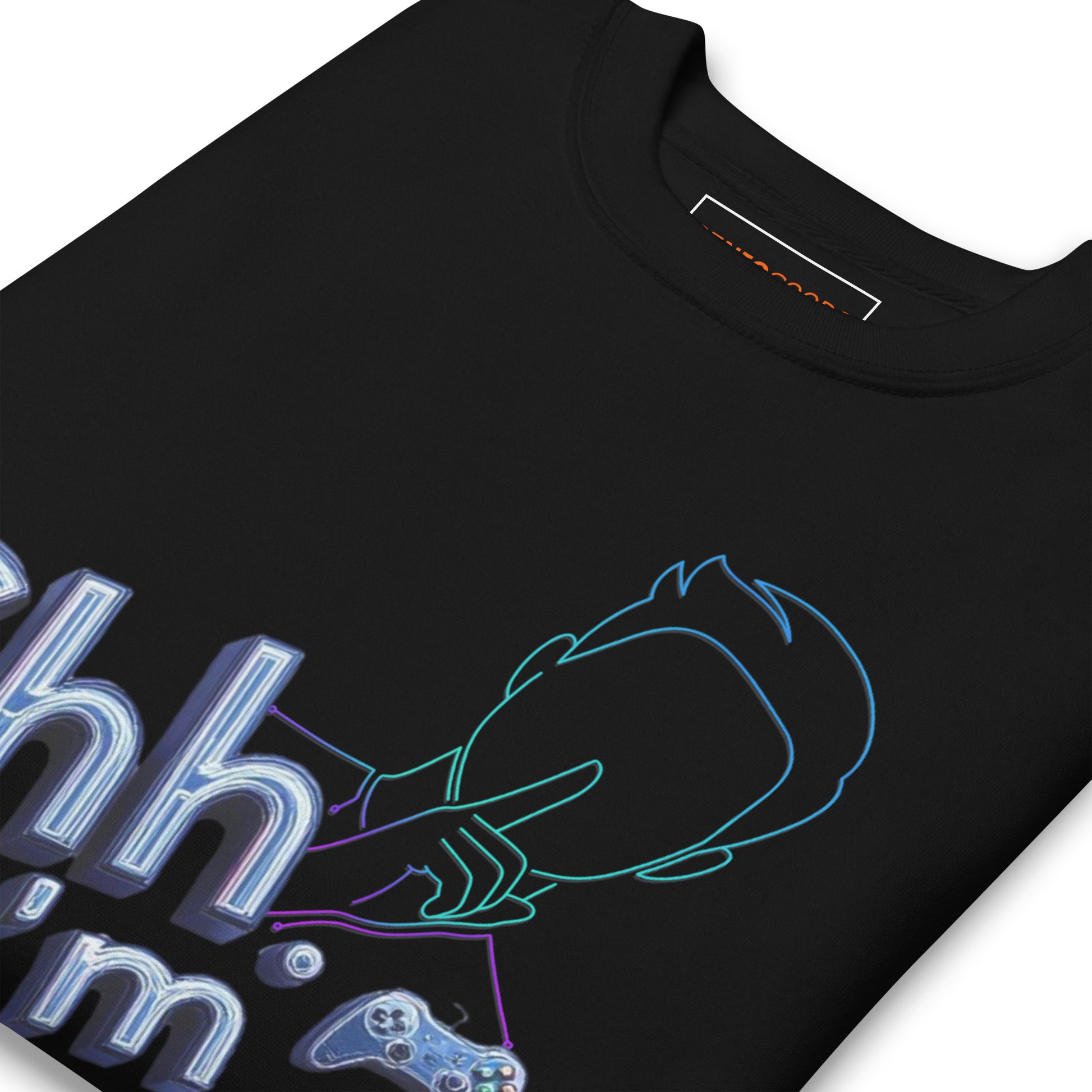 Shh I'm gaming sweatshirt neon humor for focused gamers – original gamer merch by GenioGoods