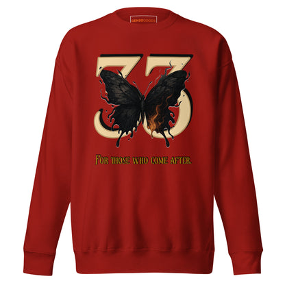 Clair Obscur 33 Sweatshirt – Legacy Butterfly Tribute – fan-made gamer merch by GenioGoods