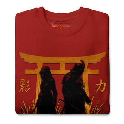 Shadow Balance Sweatshirt – Samurai x Assassin | AC Shadows – fan-made gamer merch by GenioGoods