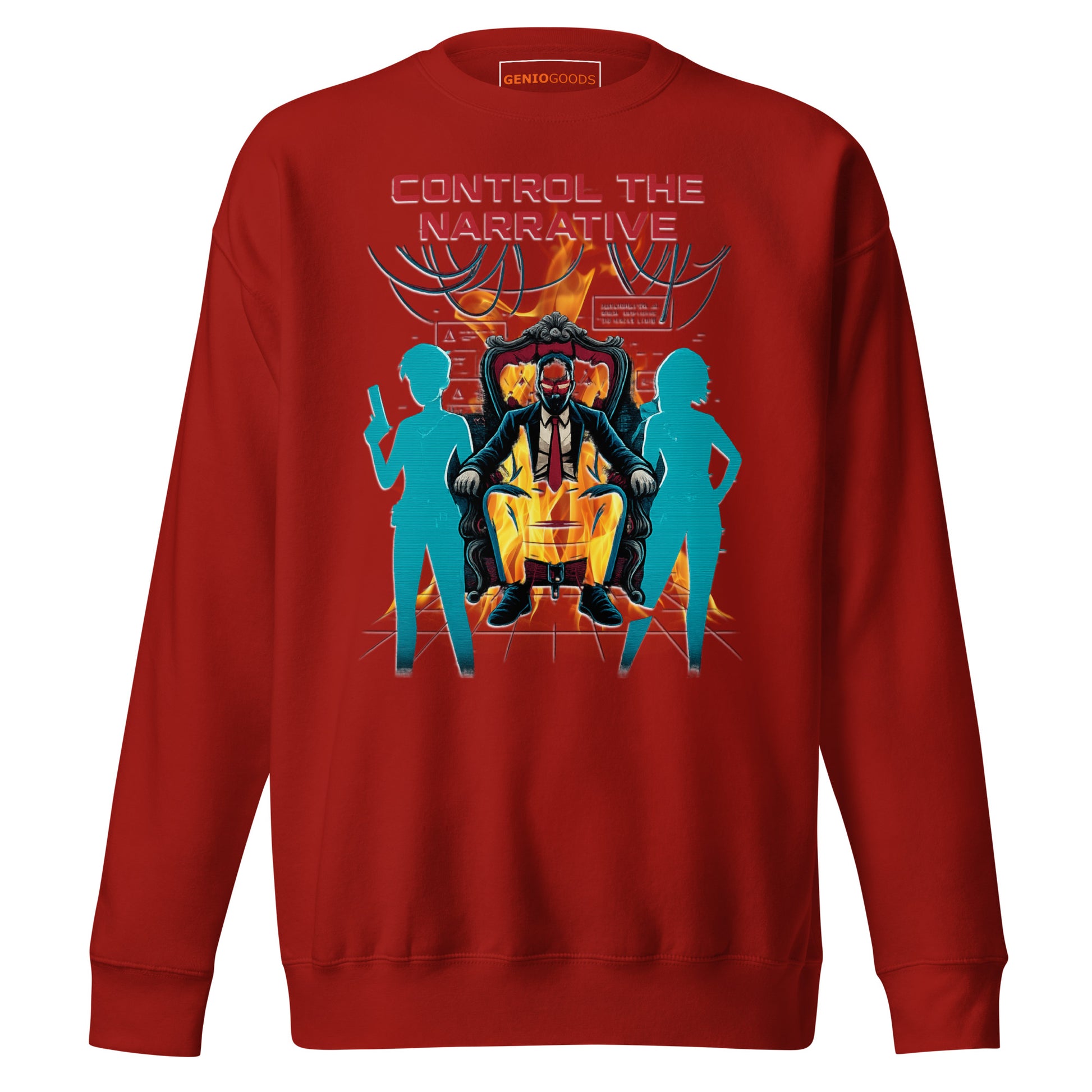 Split Fiction Fire Sweatshirt – Control the Narrative Edition – fan-made gamer merch by GenioGoods