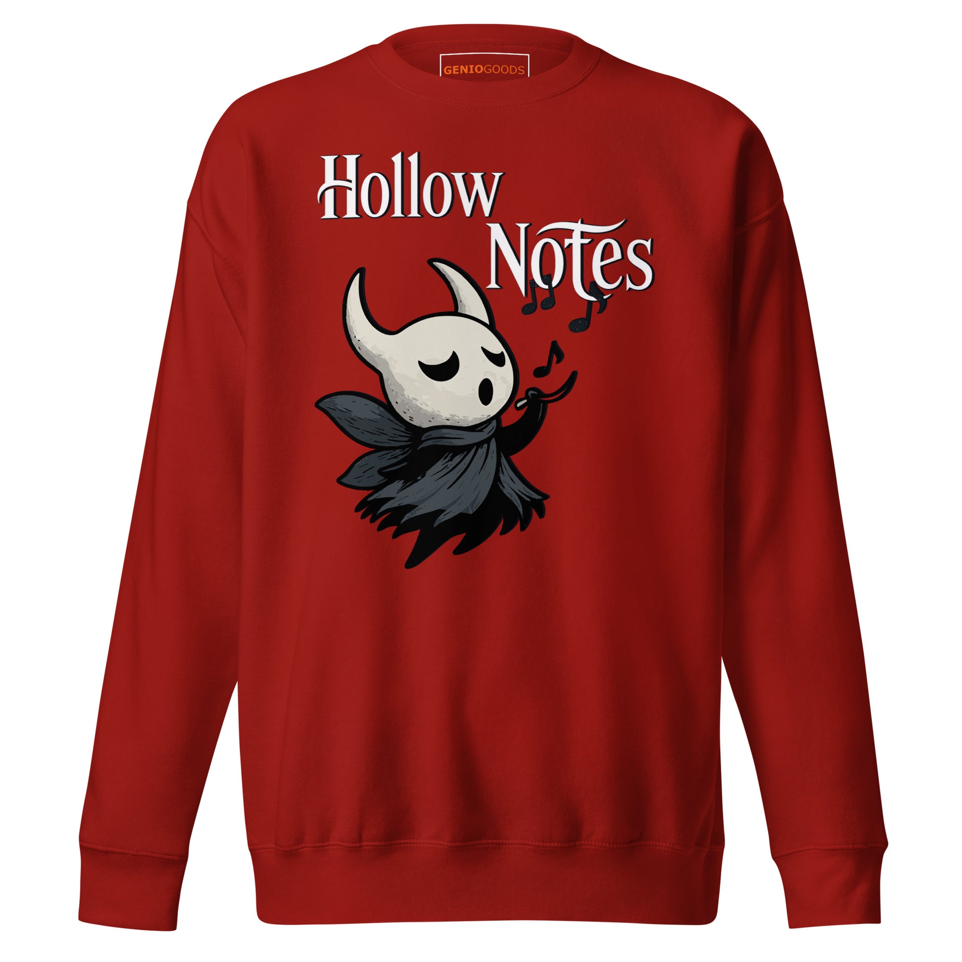 Hollow notes sweatshirt cute minimalist musical fan art – fan-made gamer merch by GenioGoods
