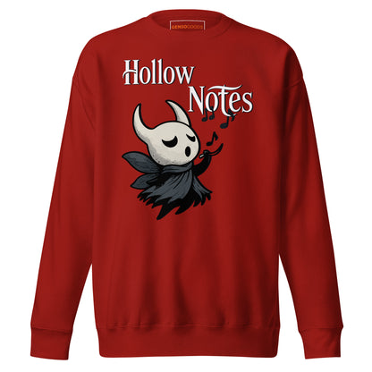 Hollow notes sweatshirt cute minimalist musical fan art – fan-made gamer merch by GenioGoods