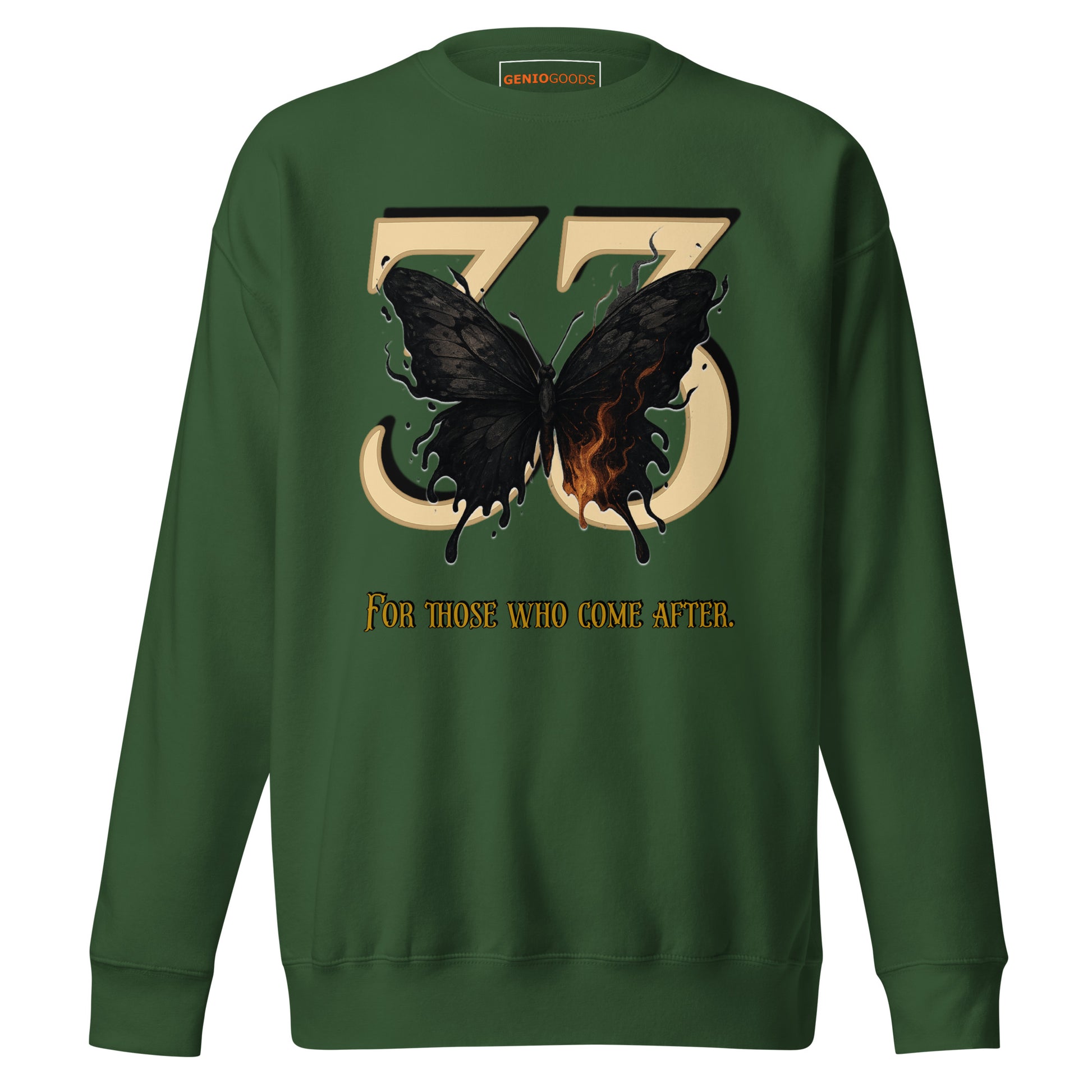 Clair Obscur 33 Sweatshirt – Legacy Butterfly Tribute – fan-made gamer merch by GenioGoods