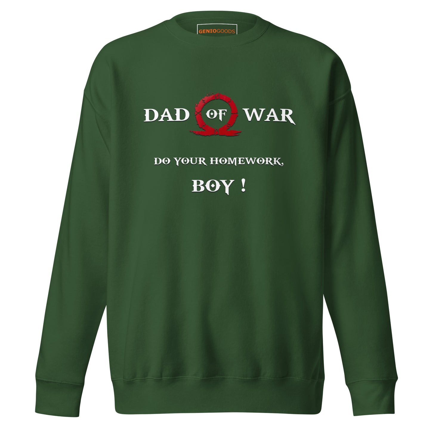Dad of War Sweatshirt – Funny Gamer Father Tribute – fan-made gamer merch by GenioGoods