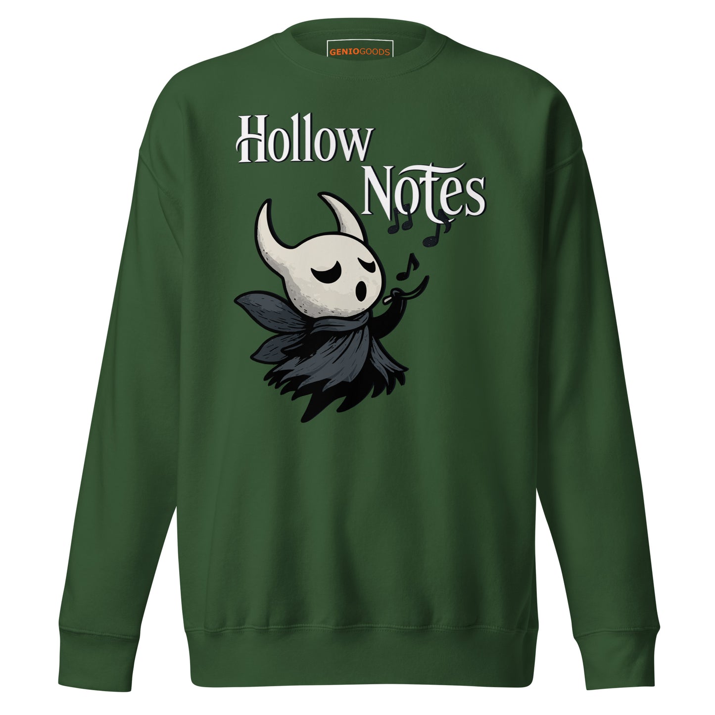 Hollow notes sweatshirt cute minimalist musical fan art – fan-made gamer merch by GenioGoods