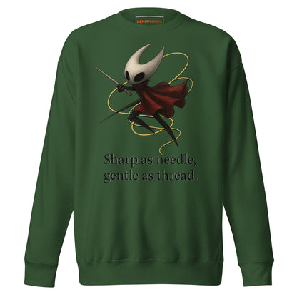 Hornet silksong sweatshirt needle quote fan art – fan-made gamer merch by GenioGoods
