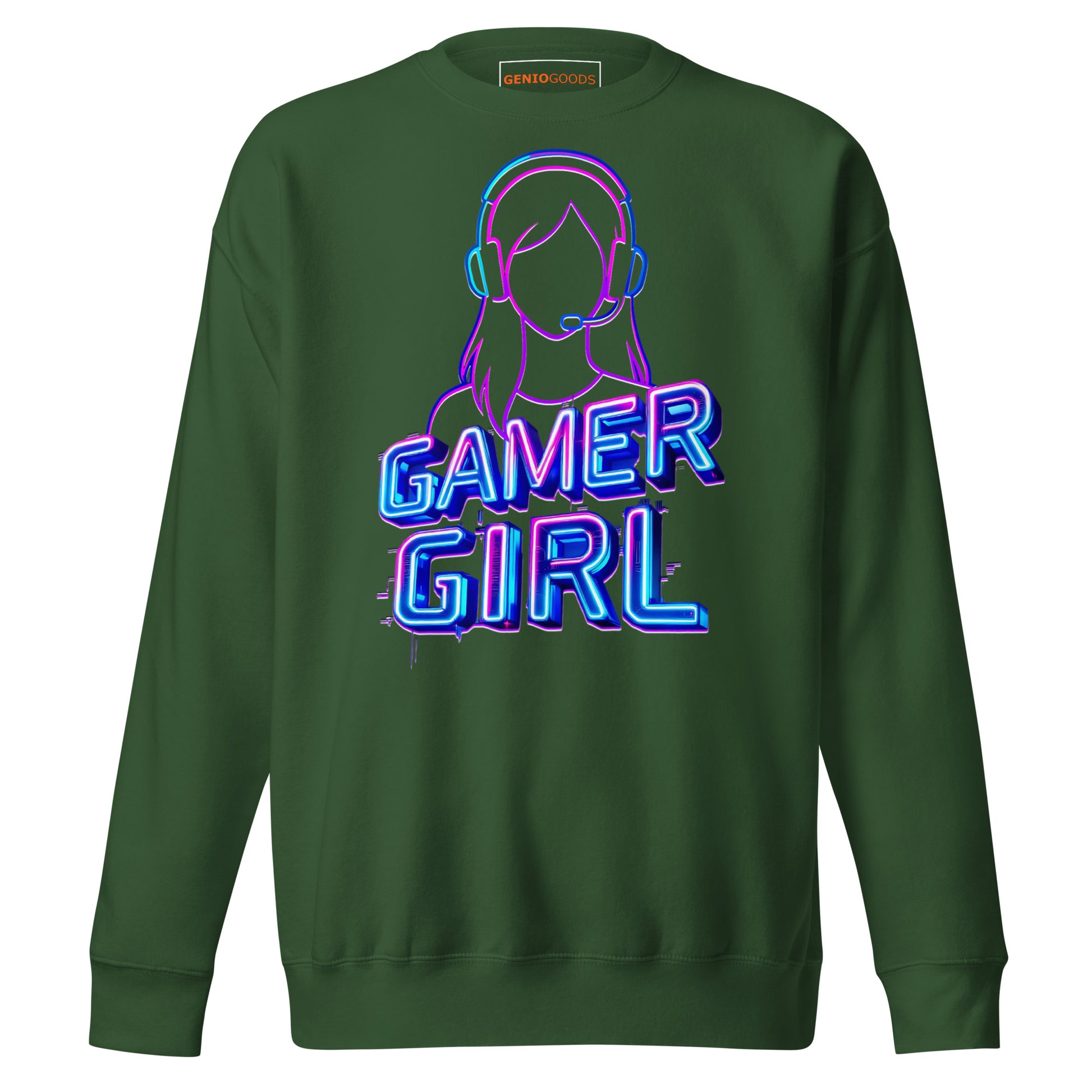 Gamer girl sweatshirt neon gaming aesthetic – original gamer merch by GenioGoods