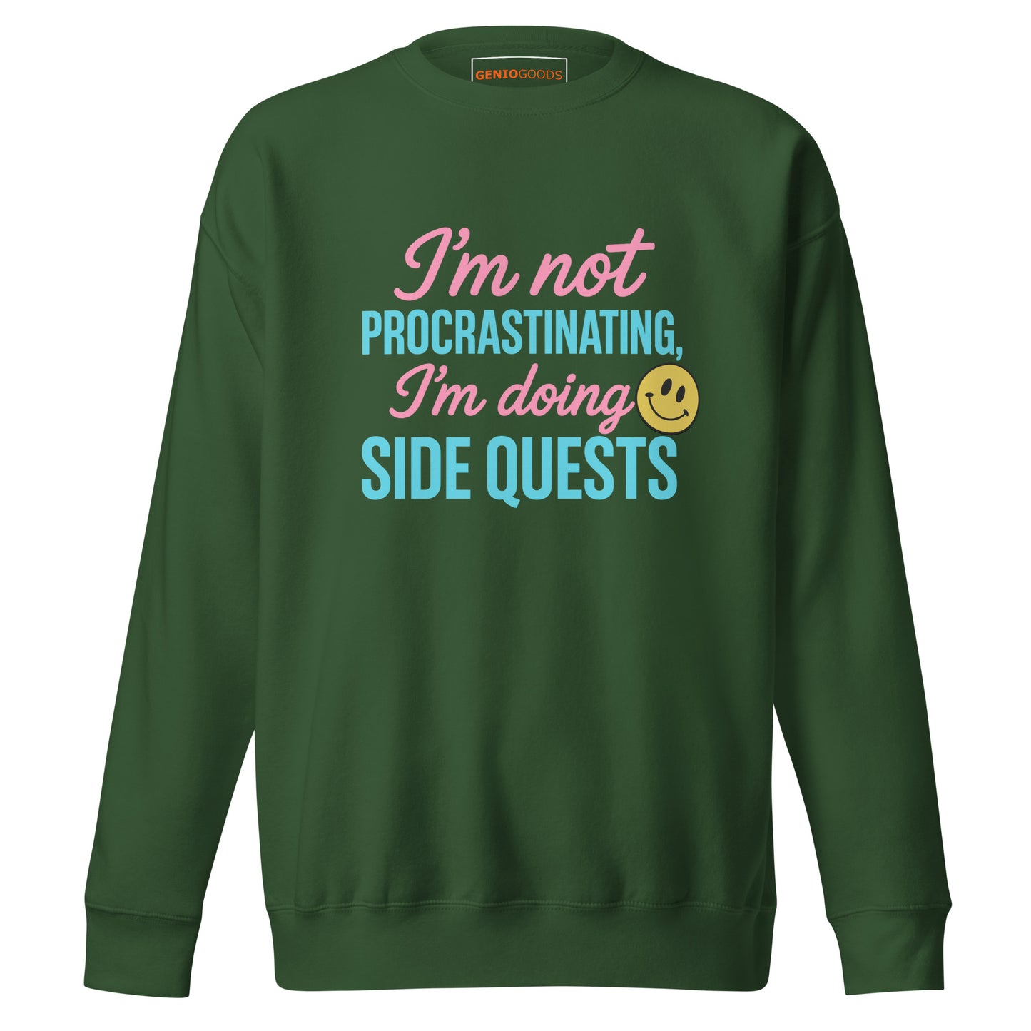 Side Quests Sweatshirt Funny Gamer Humor Cozy Fit – original gamer merch by GenioGoods