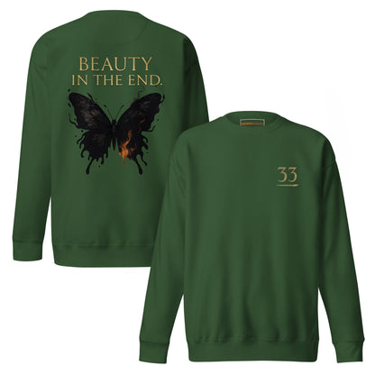 Dark Fantasy Sweatshirt – Beauty in the End - Clair Obscur 33 – fan-made gamer merch by GenioGoods