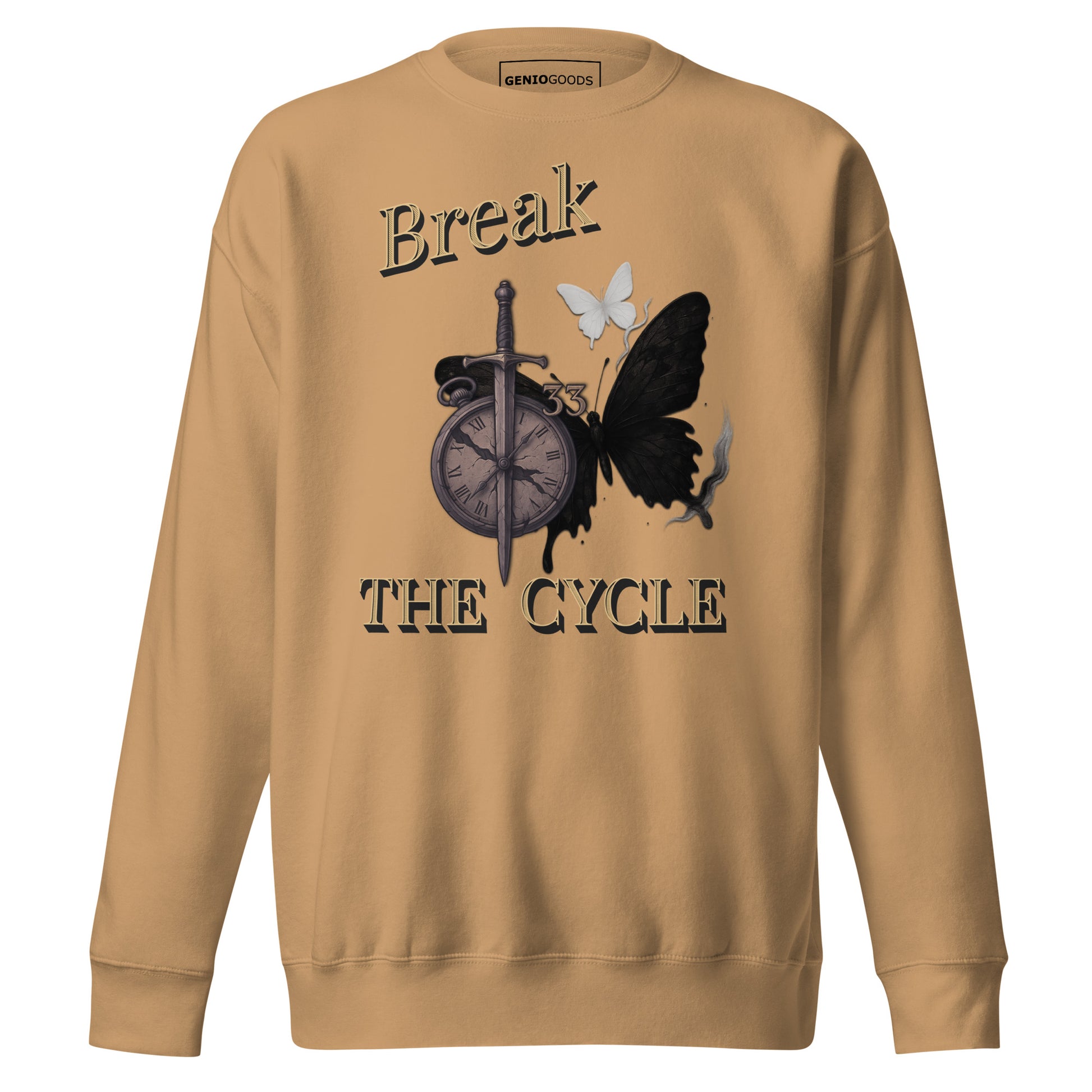 Break the Cycle Sweatshirt – Symbol of Rebirth | Clair Obscur 33 – fan-made gamer merch by GenioGoods