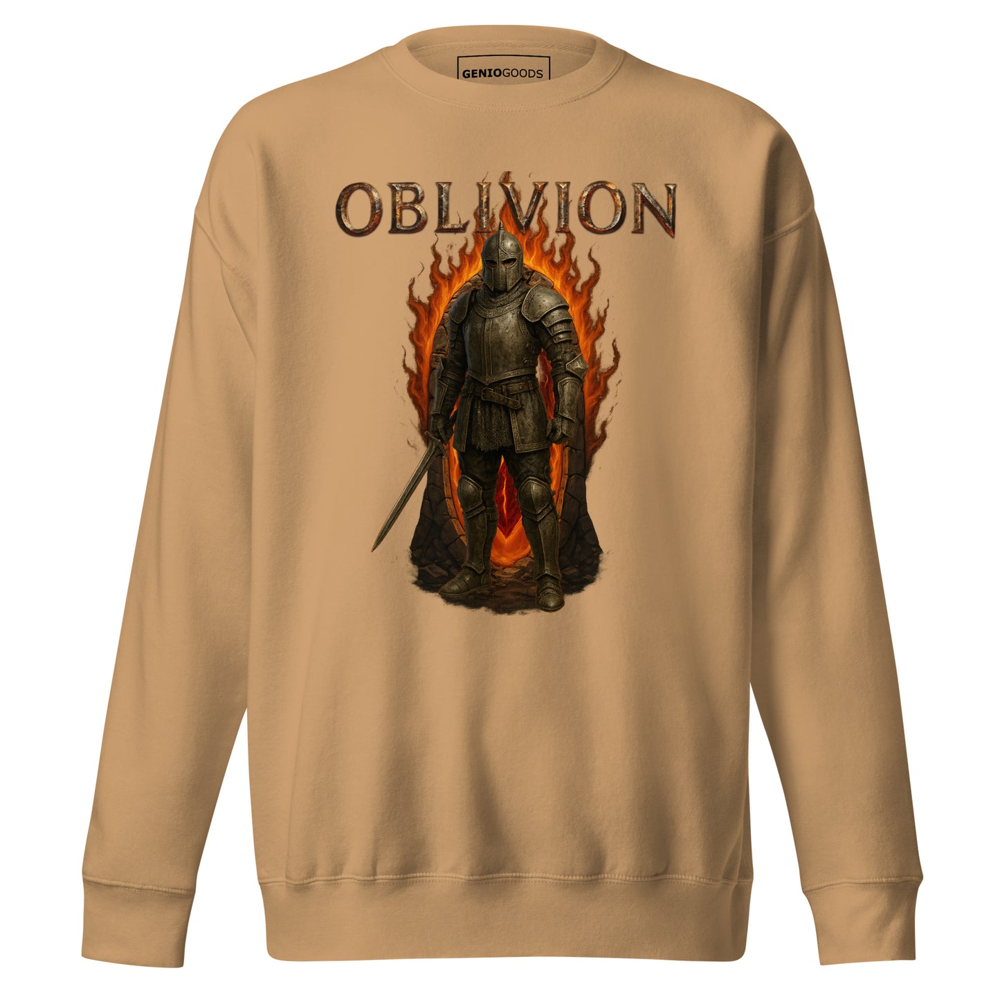 Oblivion Remastered Sweatshirt – Knight of the Gate Tribute – fan-made gamer merch by GenioGoods