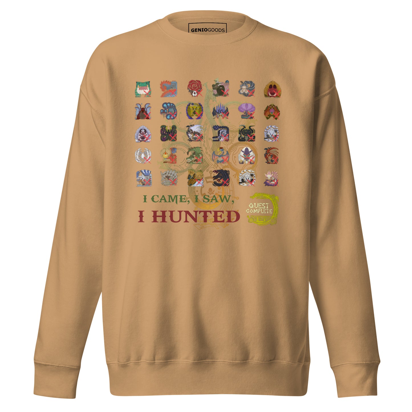 Monster Hunter Wilds Double Sided Hoodie – Legacy Print – fan-made gamer merch by GenioGoods